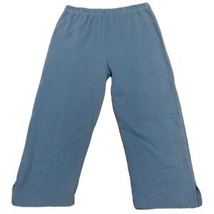 💜 BCasual Baby Blue Cotton Blend Wide Leg Cropped Pants - S